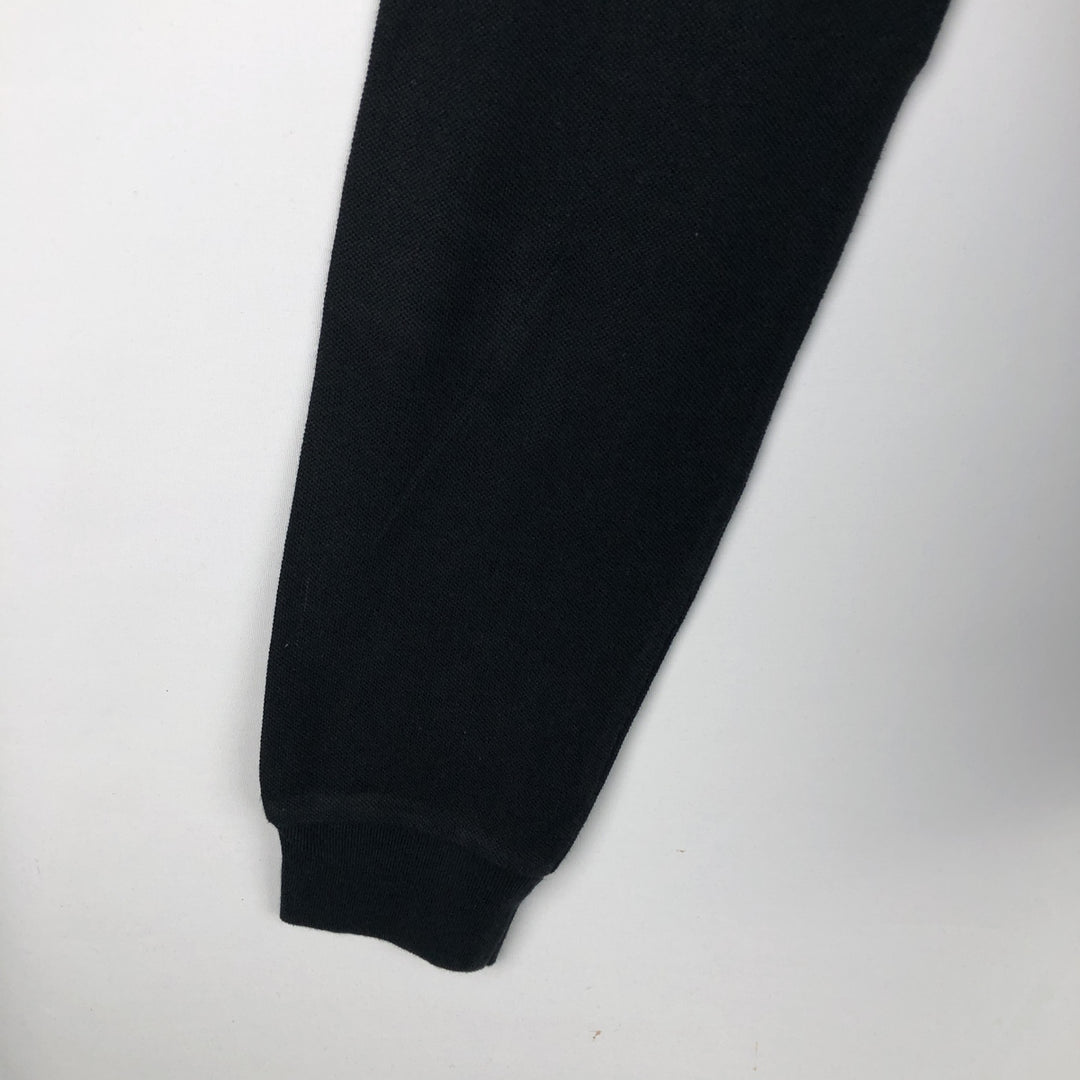 Ralph Lauren POLO RALPH LAUREN CUSTOM FIT long sleeve polo shirt men's size L cotton black type Vintage Second Hand