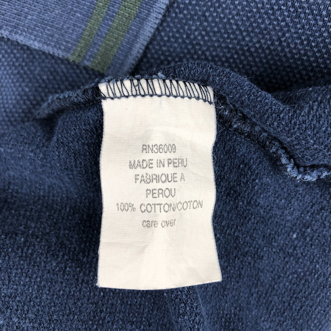 1990'S Calvin Klein long-sleeved polo shirt, men's size L equivalent, vintage. cotton navy blue type Vintage Second Hand