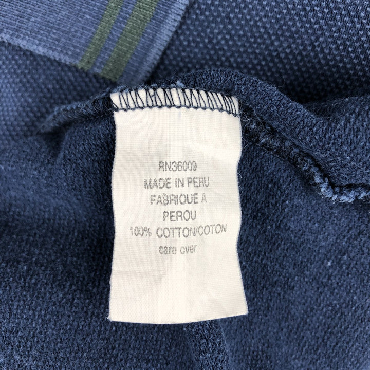 1990'S Calvin Klein long-sleeved polo shirt, men's size L equivalent, vintage. cotton navy blue type Vintage Second Hand