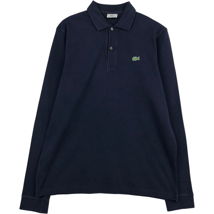 Lacoste French-designed long-sleeved polo shirt, size 6, men's XL cotton navy blue type Vintage Second Hand
