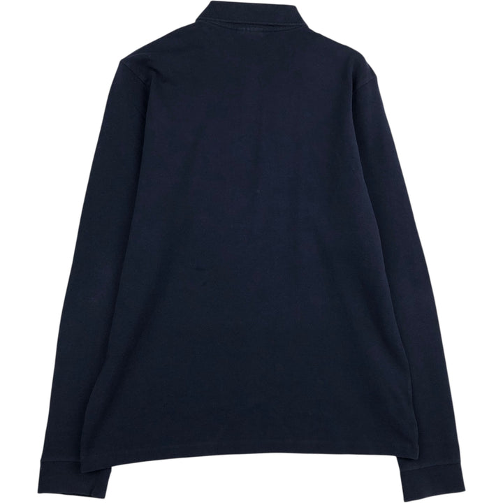 Lacoste French-designed long-sleeved polo shirt, size 6, men's XL cotton navy blue type Vintage Second Hand