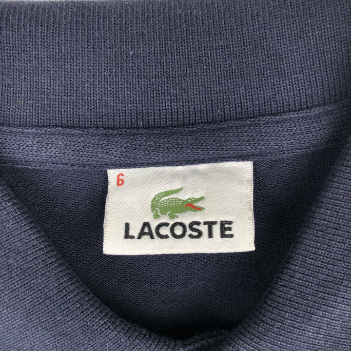 Lacoste French-designed long-sleeved polo shirt, size 6, men's XL cotton navy blue type Vintage Second Hand
