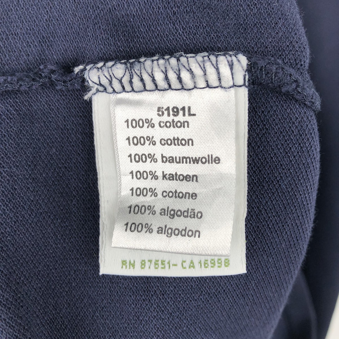 Lacoste French-designed long-sleeved polo shirt, size 6, men's XL cotton navy blue type Vintage Second Hand