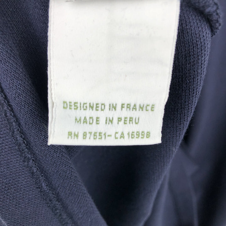 Lacoste French-designed long-sleeved polo shirt, size 6, men's XL cotton navy blue type Vintage Second Hand