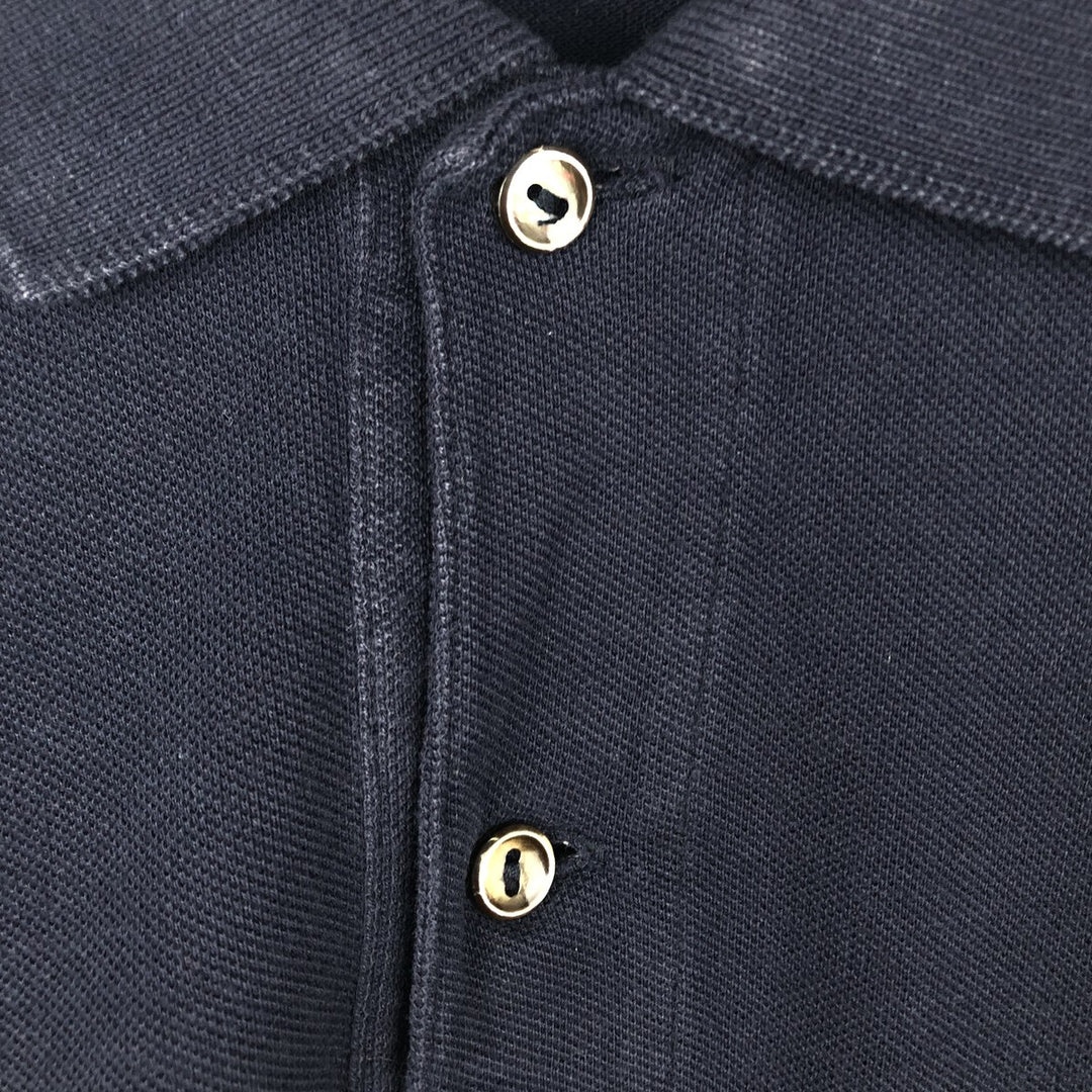 Lacoste French-designed long-sleeved polo shirt, size 6, men's XL cotton navy blue type Vintage Second Hand