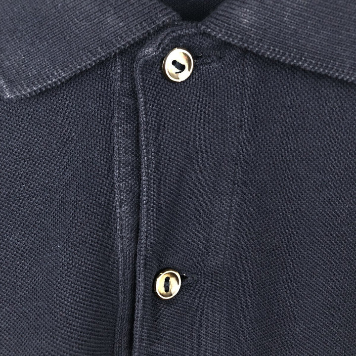 Lacoste French-designed long-sleeved polo shirt, size 6, men's XL cotton navy blue type Vintage Second Hand