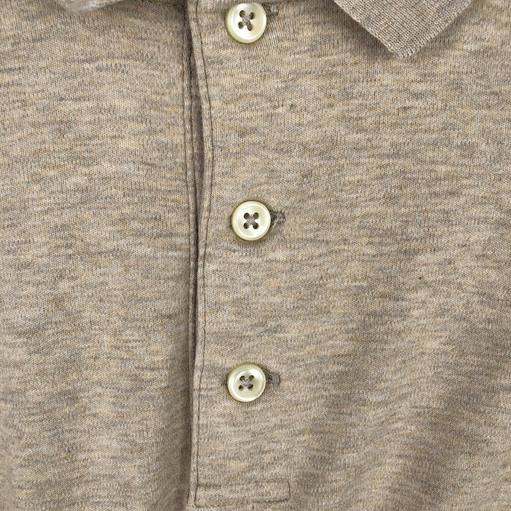 Ralph Lauren POLO RALPH LAUREN CLASSIC FIT long sleeve polo shirt for men, size M cotton Beige type Vintage Second Hand