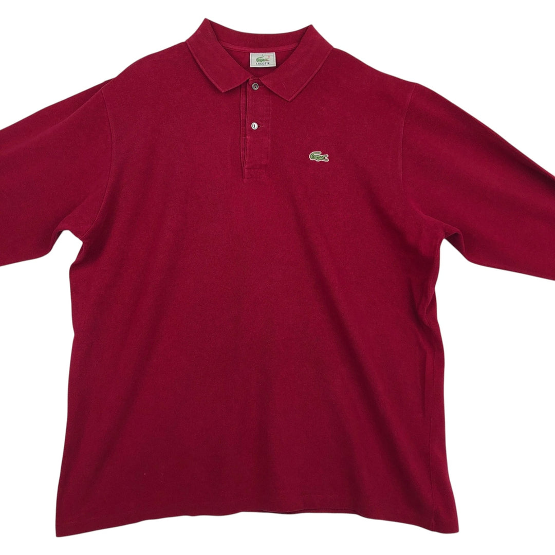 Lacoste LACOSTE Long Sleeve Polo Shirt Size 5 (Men's Size L) cotton red type Vintage Second Hand
