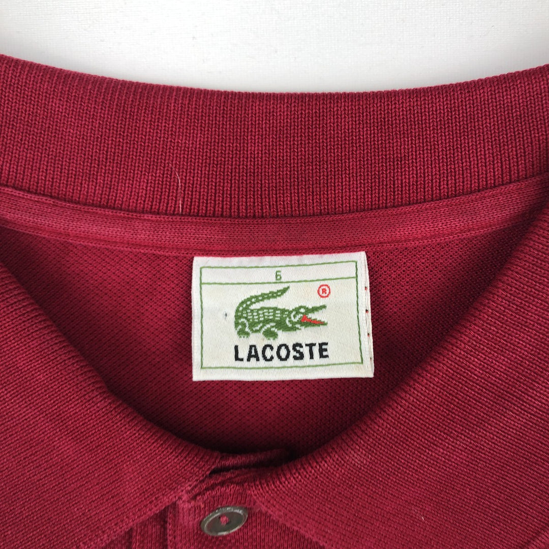 Lacoste LACOSTE Long Sleeve Polo Shirt Size 5 (Men's Size L) cotton red type Vintage Second Hand