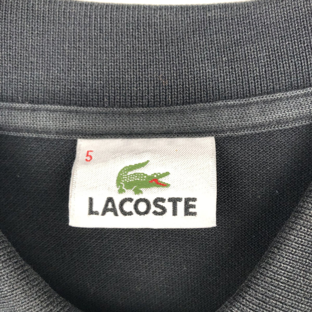 Lacoste LACOSTE Long Sleeve Polo Shirt Size 5 (Men's Size L) cotton black type Vintage Second Hand