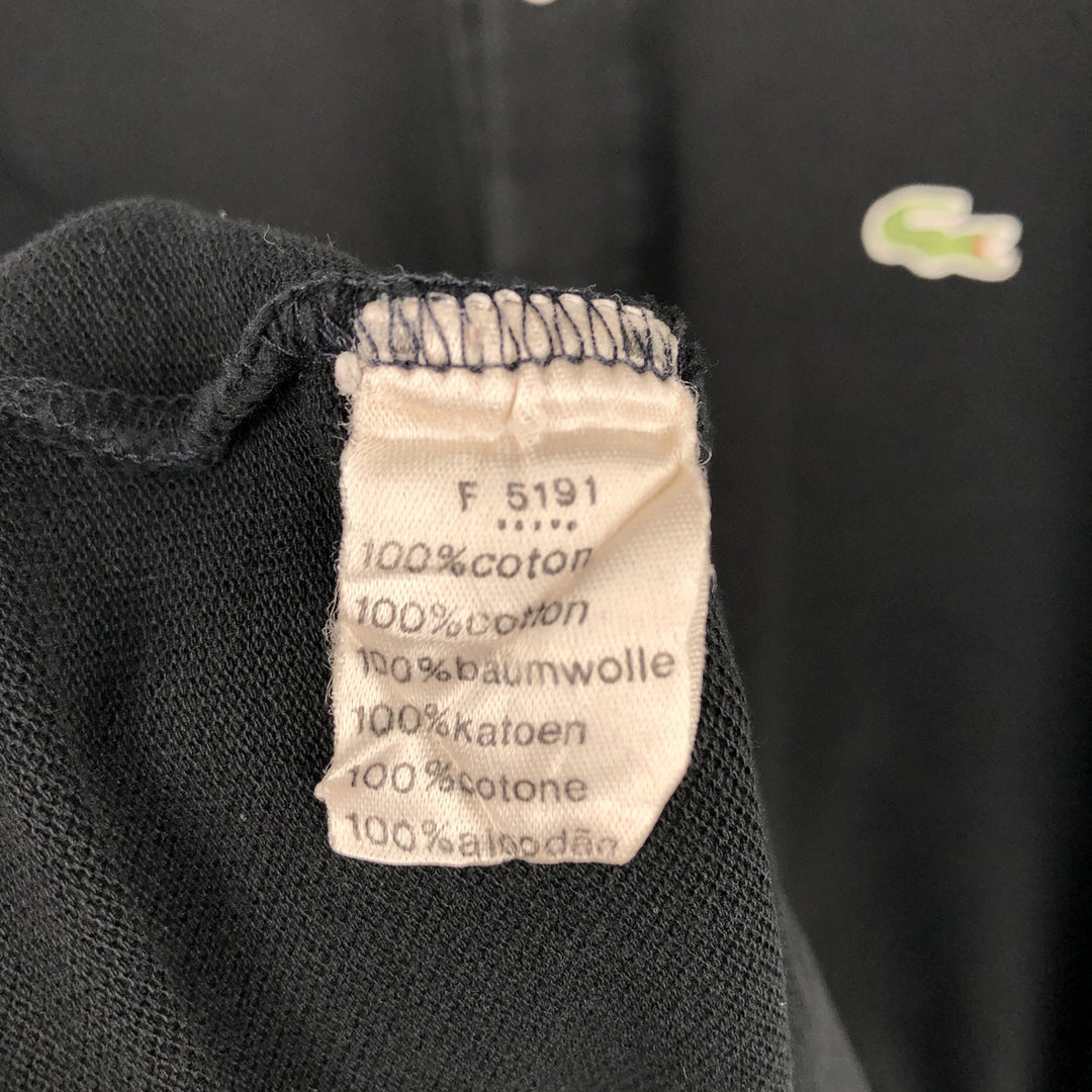 Lacoste LACOSTE Long Sleeve Polo Shirt Size 5 (Men's Size L) cotton black type Vintage Second Hand