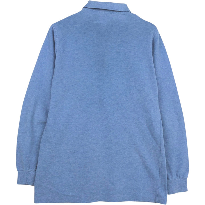 Lacoste long-sleeved polo shirt, men's size M (approx.) cotton Blue type light blue Vintage Second Hand