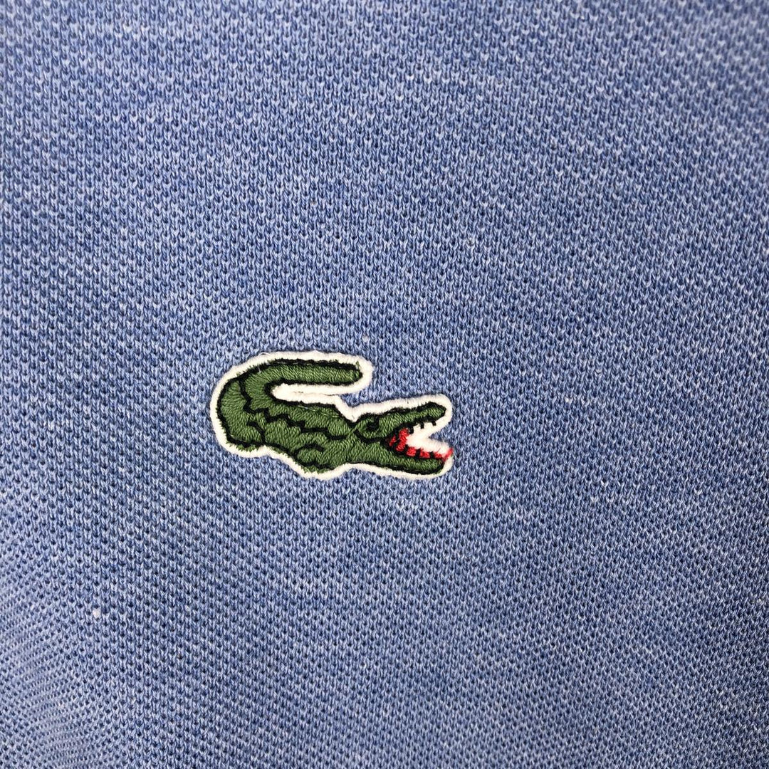 Lacoste long-sleeved polo shirt, men's size M (approx.) cotton Blue type light blue Vintage Second Hand