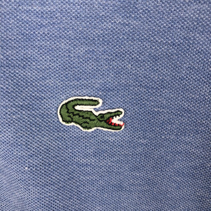 Lacoste long-sleeved polo shirt, men's size M (approx.) cotton Blue type light blue Vintage Second Hand