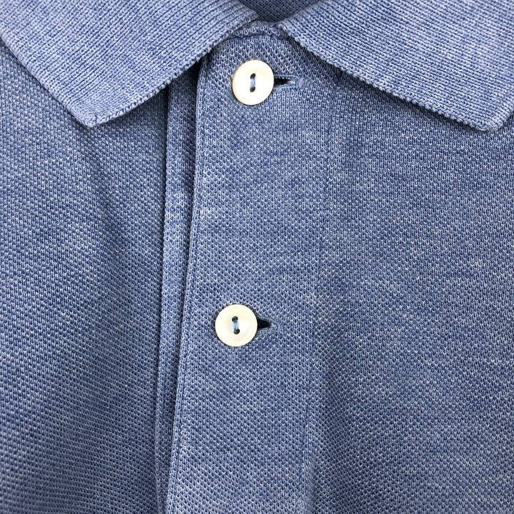 Lacoste long-sleeved polo shirt, men's size M (approx.) cotton Blue type light blue Vintage Second Hand