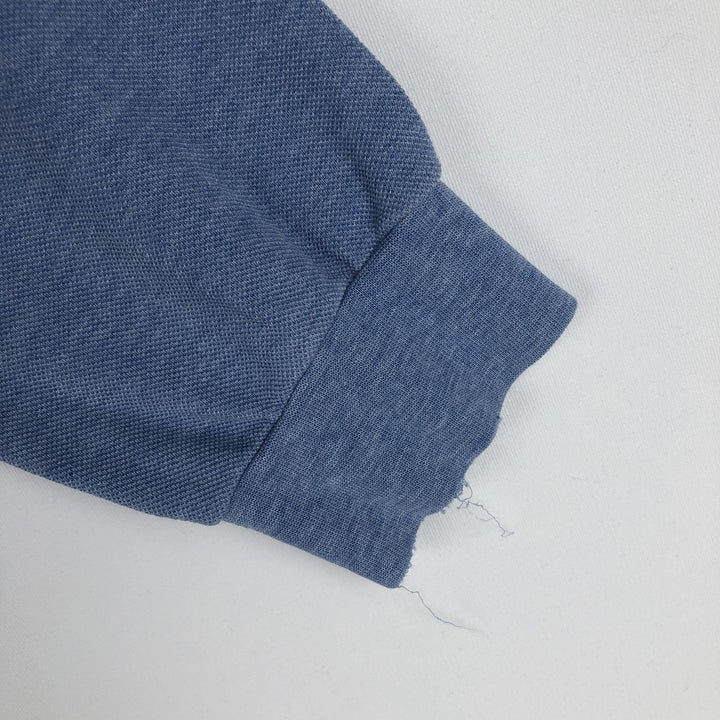 Lacoste long-sleeved polo shirt, men's size M (approx.) cotton Blue type light blue Vintage Second Hand