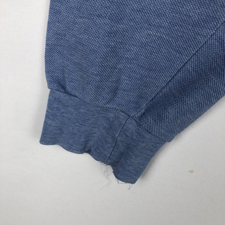 Lacoste long-sleeved polo shirt, men's size M (approx.) cotton Blue type light blue Vintage Second Hand