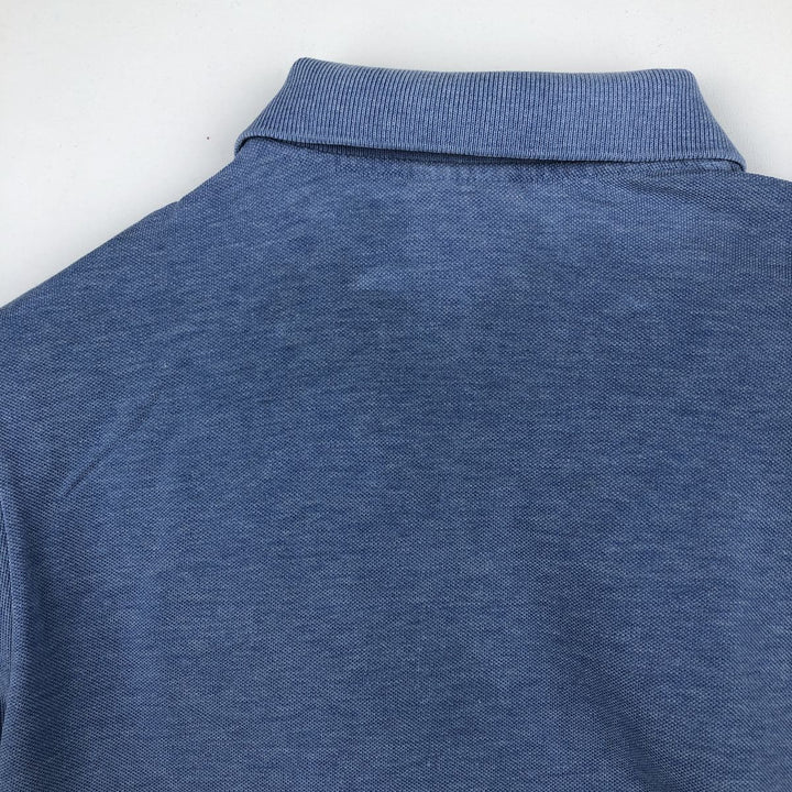 Lacoste long-sleeved polo shirt, men's size M (approx.) cotton Blue type light blue Vintage Second Hand