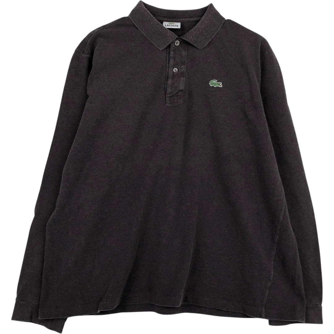Lacoste LACOSTE Long Sleeve Polo Shirt Size 6 Men's XL cotton Charcoal Vintage Second Hand