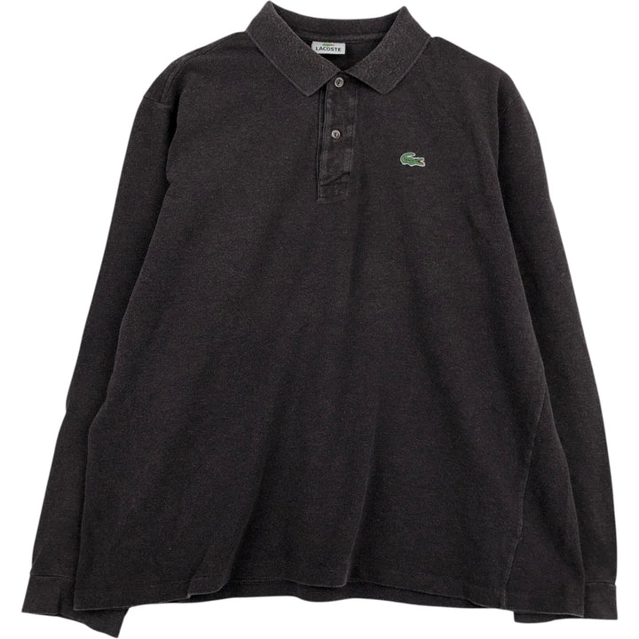 Lacoste LACOSTE Long Sleeve Polo Shirt Size 6 Men's XL cotton Charcoal Vintage Second Hand
