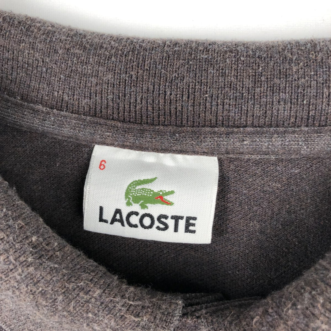 Lacoste LACOSTE Long Sleeve Polo Shirt Size 6 Men's XL cotton Charcoal Vintage Second Hand