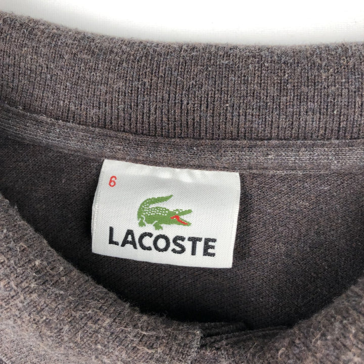 Lacoste LACOSTE Long Sleeve Polo Shirt Size 6 Men's XL cotton Charcoal Vintage Second Hand