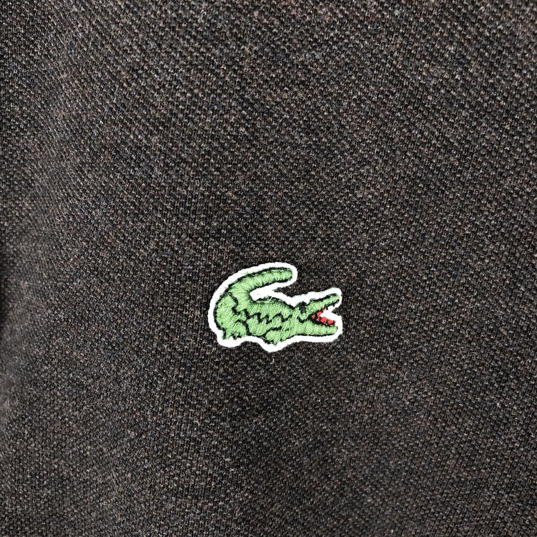 Lacoste LACOSTE Long Sleeve Polo Shirt Size 6 Men's XL cotton Charcoal Vintage Second Hand