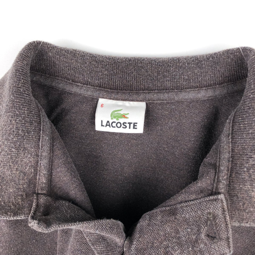 Lacoste LACOSTE Long Sleeve Polo Shirt Size 6 Men's XL cotton Charcoal Vintage Second Hand