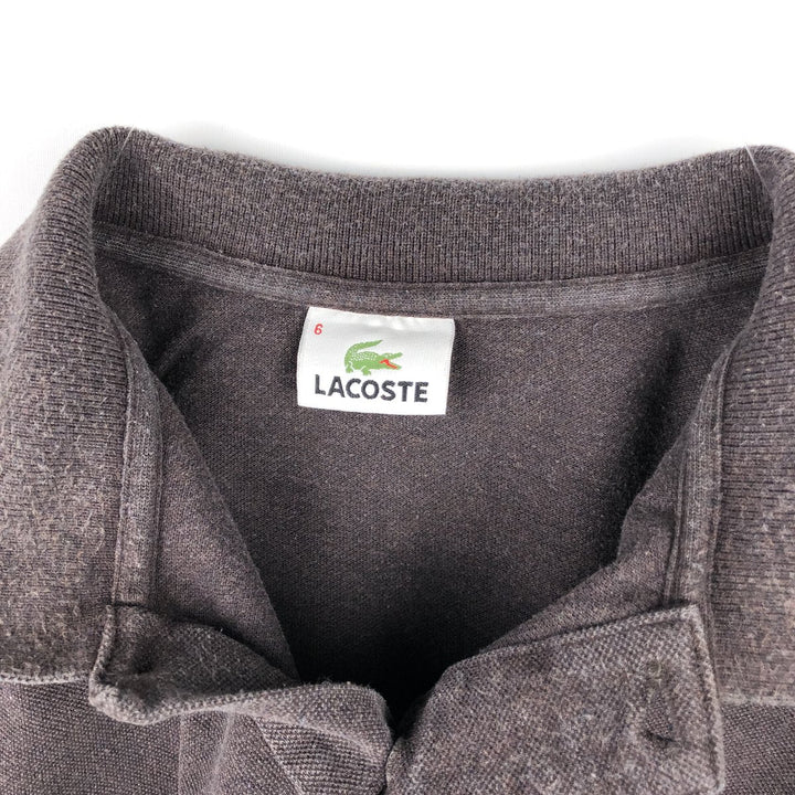 Lacoste LACOSTE Long Sleeve Polo Shirt Size 6 Men's XL cotton Charcoal Vintage Second Hand