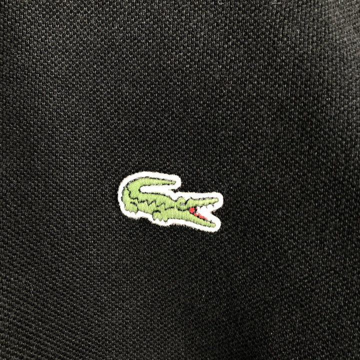 Lacoste French-designed long-sleeved polo shirt, men's size L cotton black type Vintage Second Hand