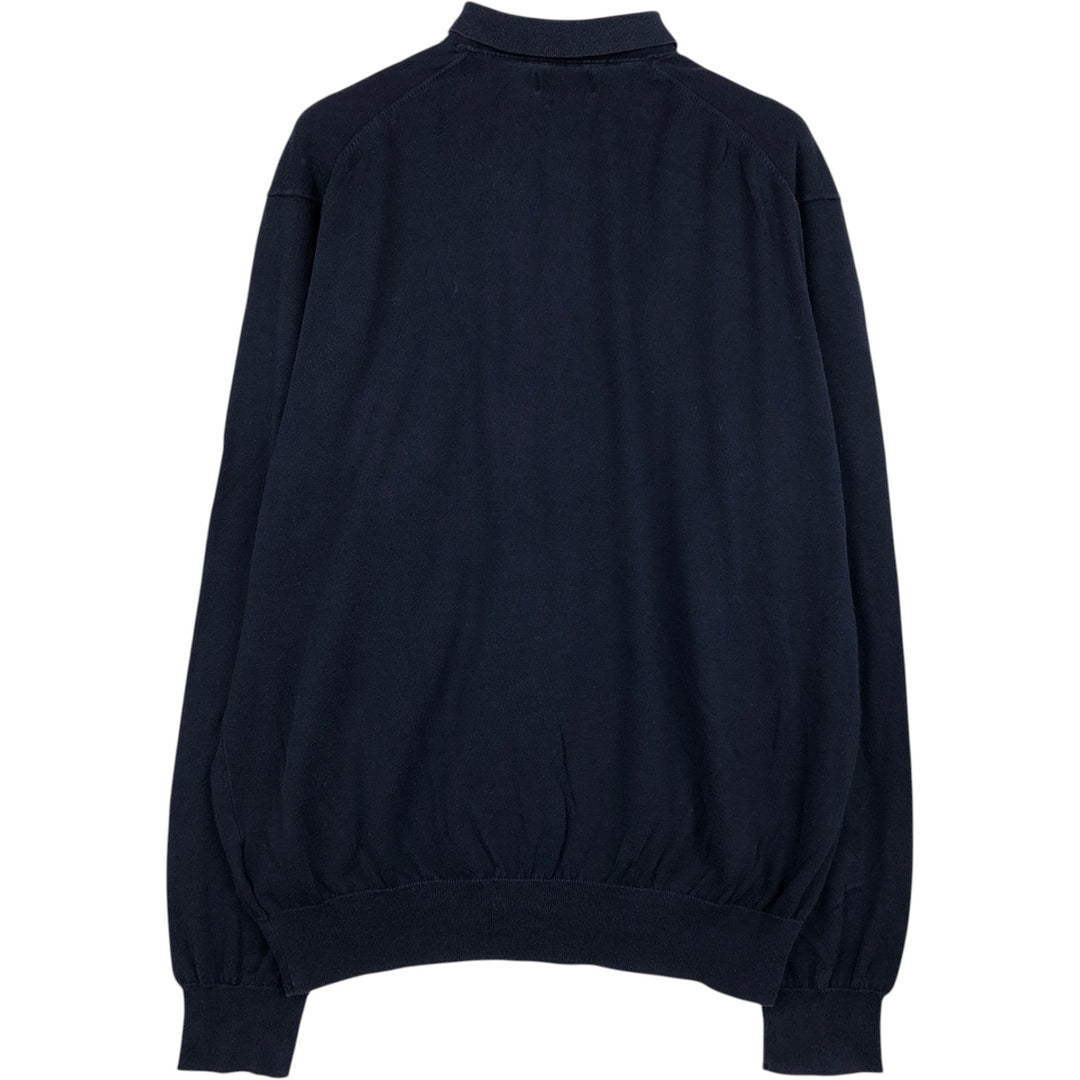 Ralph Lauren POLO RALPH LAUREN Long Sleeve Polo Shirt Men's XL cotton navy blue type Vintage Second Hand