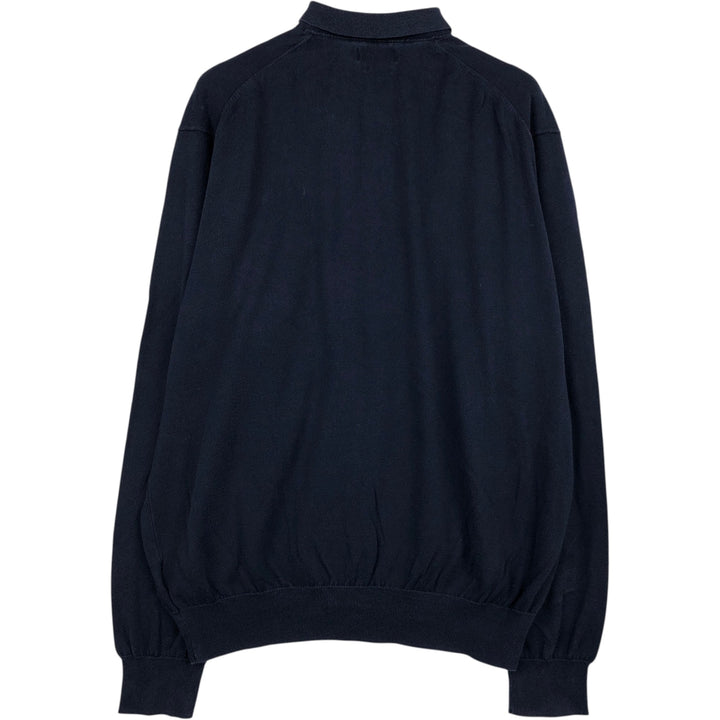Ralph Lauren POLO RALPH LAUREN Long Sleeve Polo Shirt Men's XL cotton navy blue type Vintage Second Hand