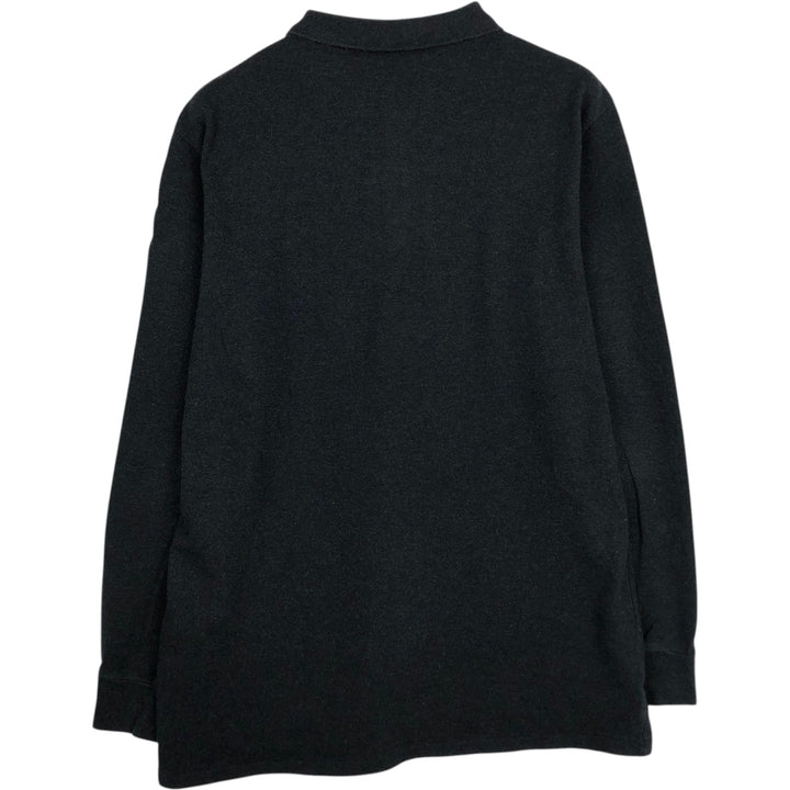 Ralph Lauren POLO RALPH LAUREN CUSTOM SLIM FIT long-sleeved polo shirt, men's size L cotton black type Vintage Second Hand