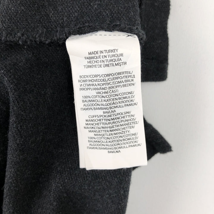 Ralph Lauren POLO RALPH LAUREN CUSTOM SLIM FIT long-sleeved polo shirt, men's size L cotton black type Vintage Second Hand