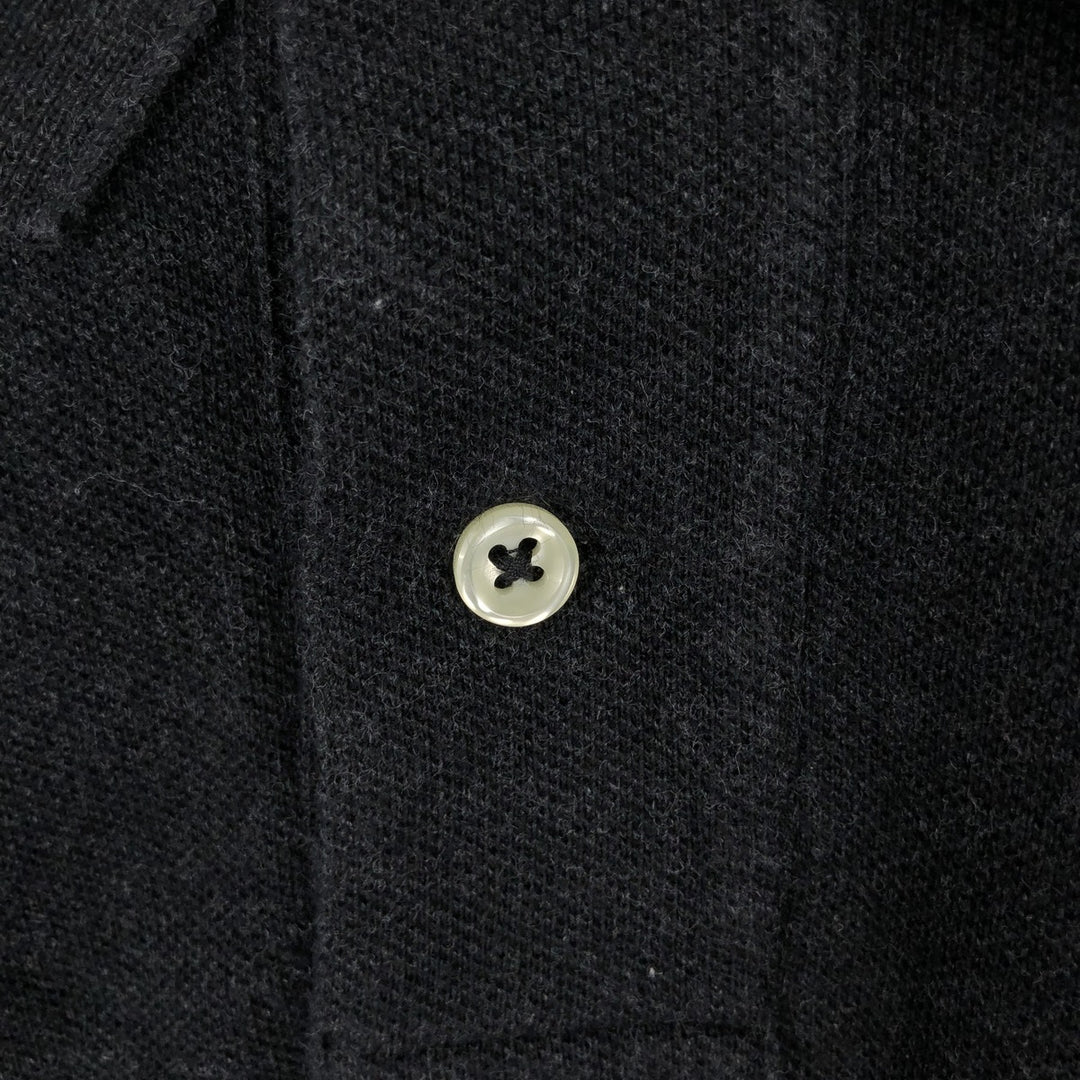 Ralph Lauren POLO RALPH LAUREN CUSTOM SLIM FIT long-sleeved polo shirt, men's size L cotton black type Vintage Second Hand