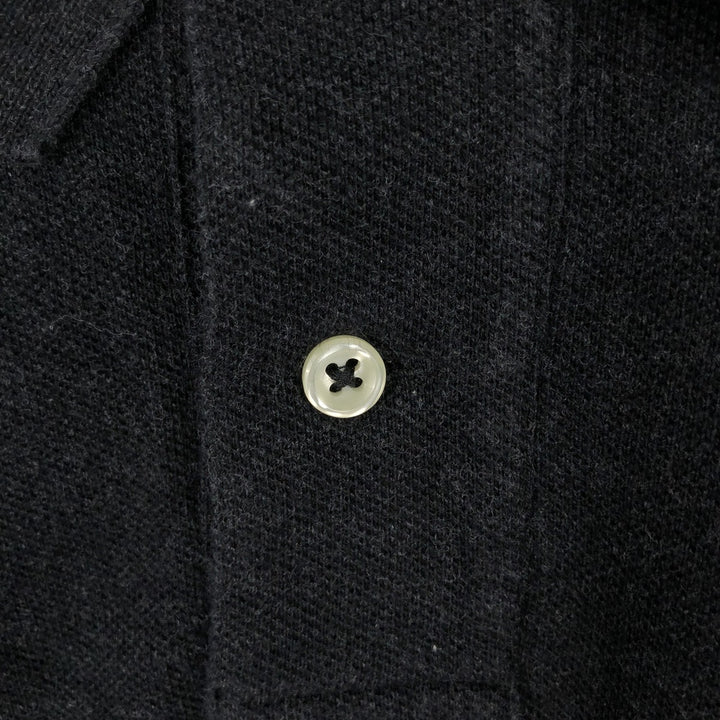 Ralph Lauren POLO RALPH LAUREN CUSTOM SLIM FIT long-sleeved polo shirt, men's size L cotton black type Vintage Second Hand