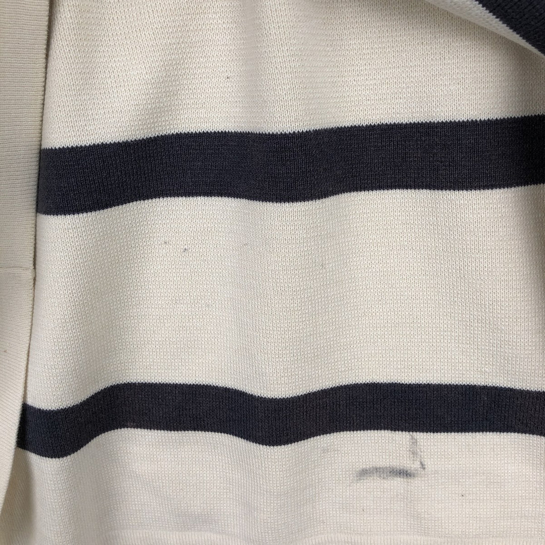 Lacoste long-sleeved striped polo shirt, men's size L cotton Beige type Vintage Second Hand