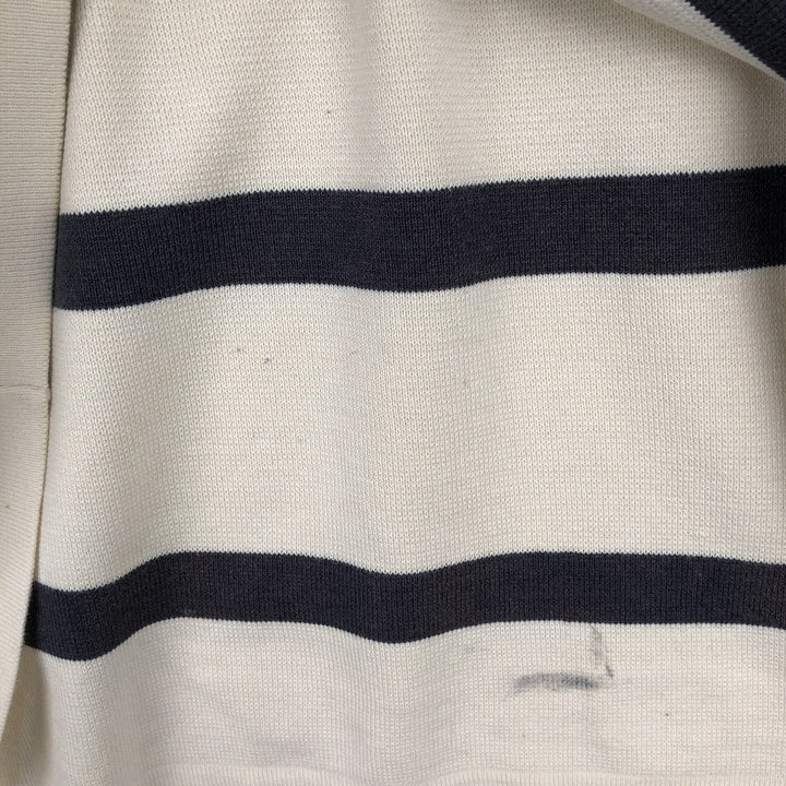 Lacoste long-sleeved striped polo shirt, men's size L cotton Beige type Vintage Second Hand