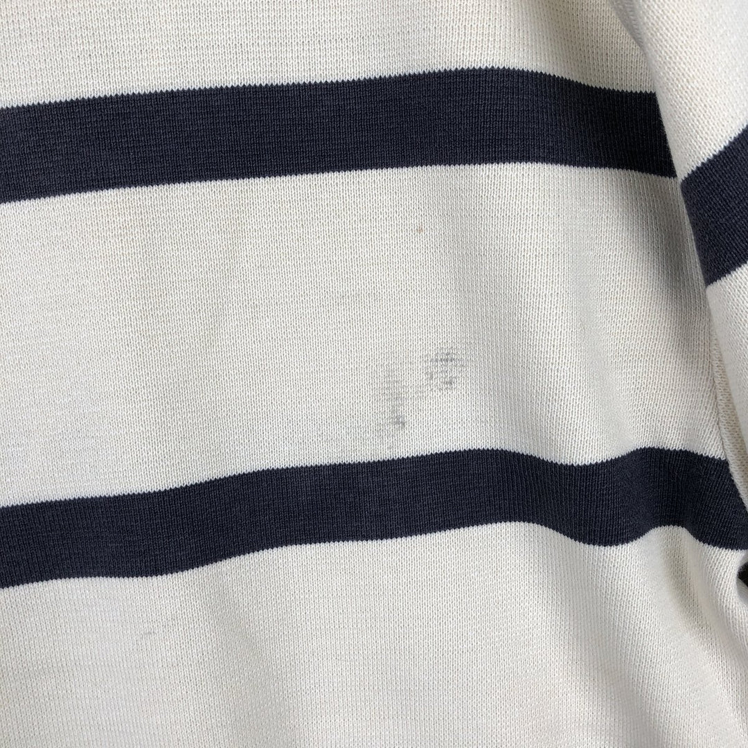 Lacoste long-sleeved striped polo shirt, men's size L cotton Beige type Vintage Second Hand