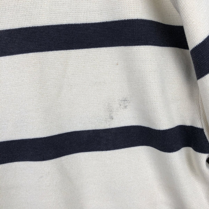 Lacoste long-sleeved striped polo shirt, men's size L cotton Beige type Vintage Second Hand