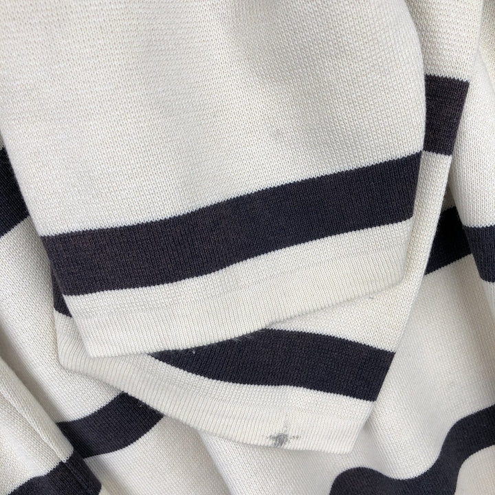 Lacoste long-sleeved striped polo shirt, men's size L cotton Beige type Vintage Second Hand