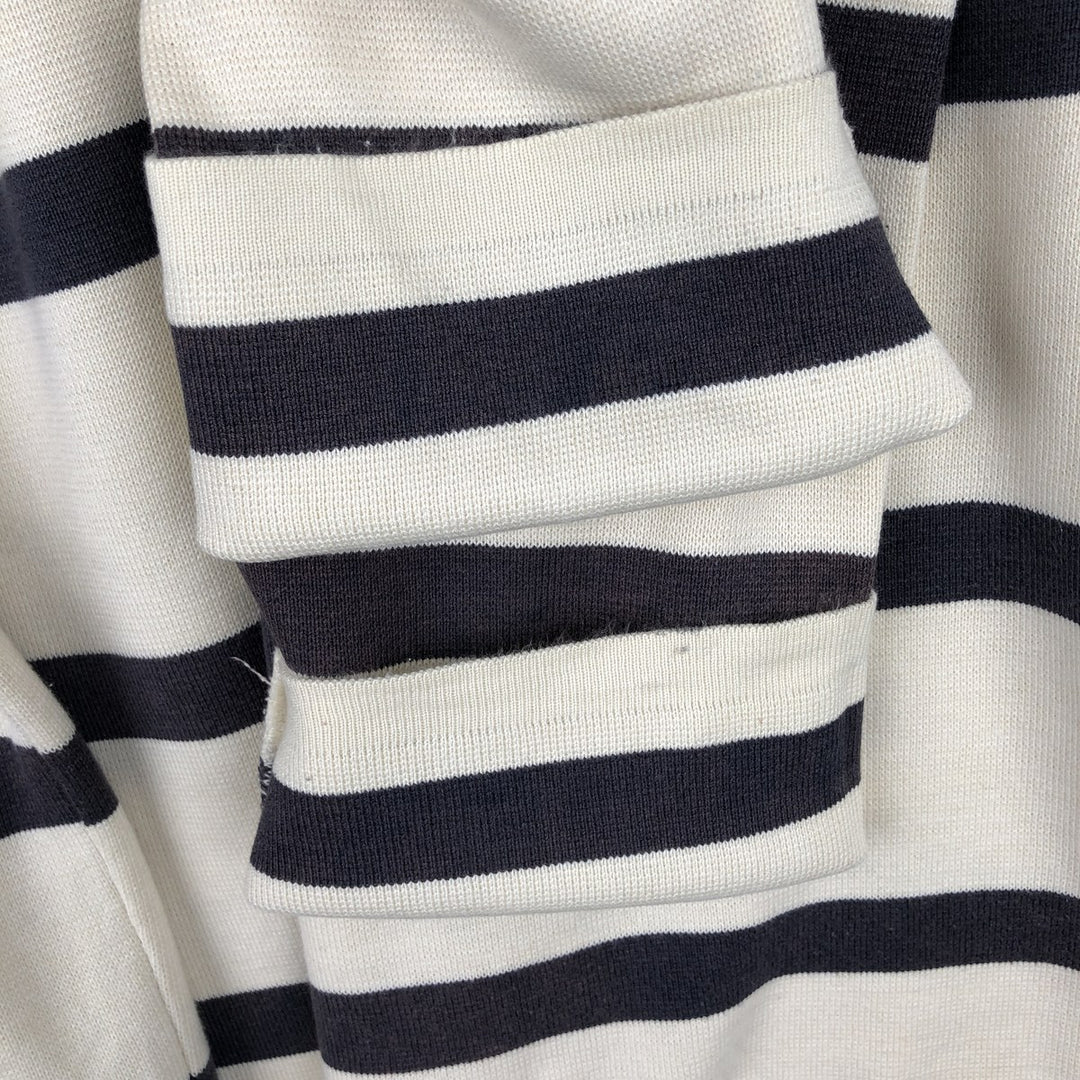 Lacoste long-sleeved striped polo shirt, men's size L cotton Beige type Vintage Second Hand