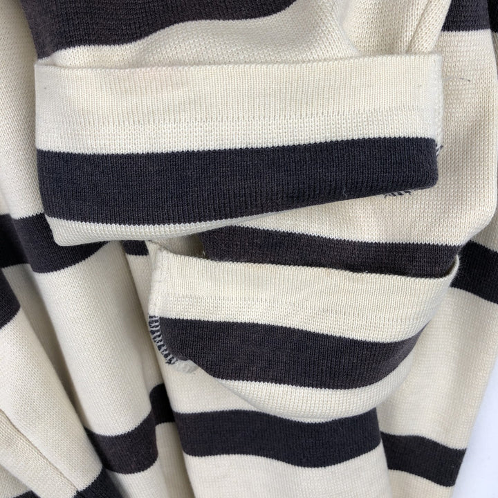Lacoste long-sleeved striped polo shirt, men's size L cotton Beige type Vintage Second Hand