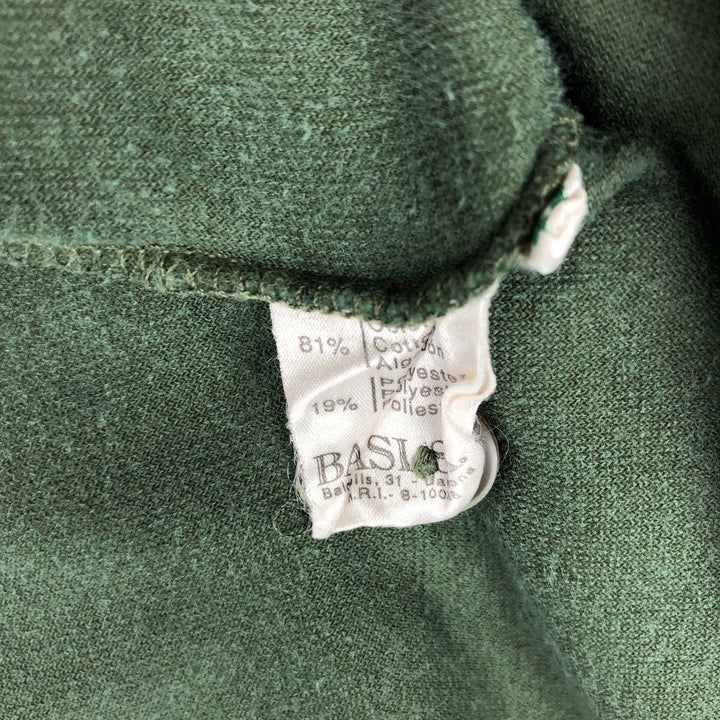 1980'S Lacoste CHEMISE French Lacoste Long-Sleeve Polo Shirt, Men's Size L (Equivalent), Vintage cotton green type Vintage Second Hand
