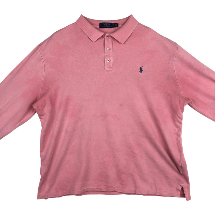 Ralph Lauren POLO RALPH LAUREN Long Sleeve Polo Shirt Men's XL cotton pink type Vintage Second Hand