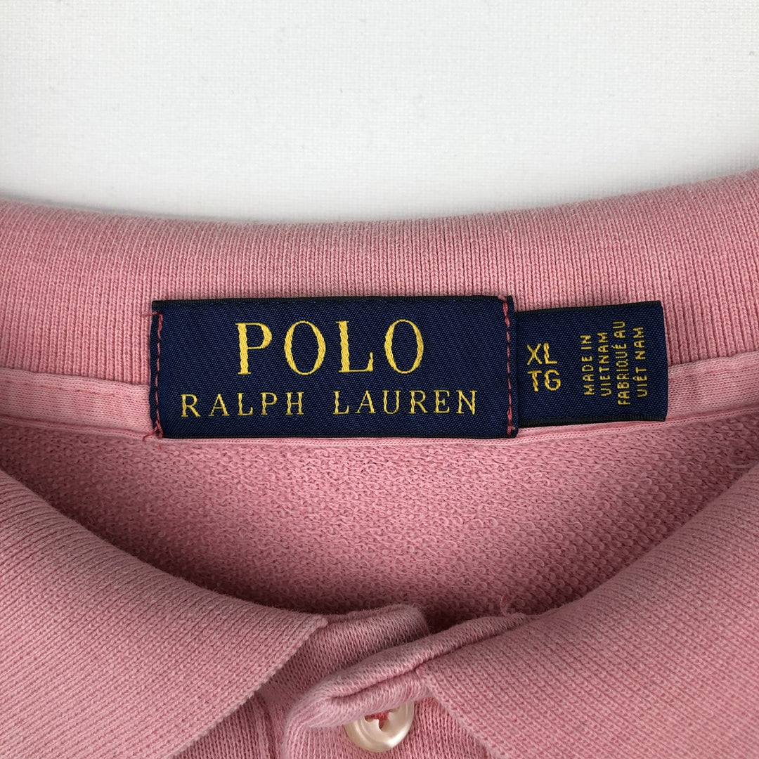 Ralph Lauren POLO RALPH LAUREN Long Sleeve Polo Shirt Men's XL cotton pink type Vintage Second Hand