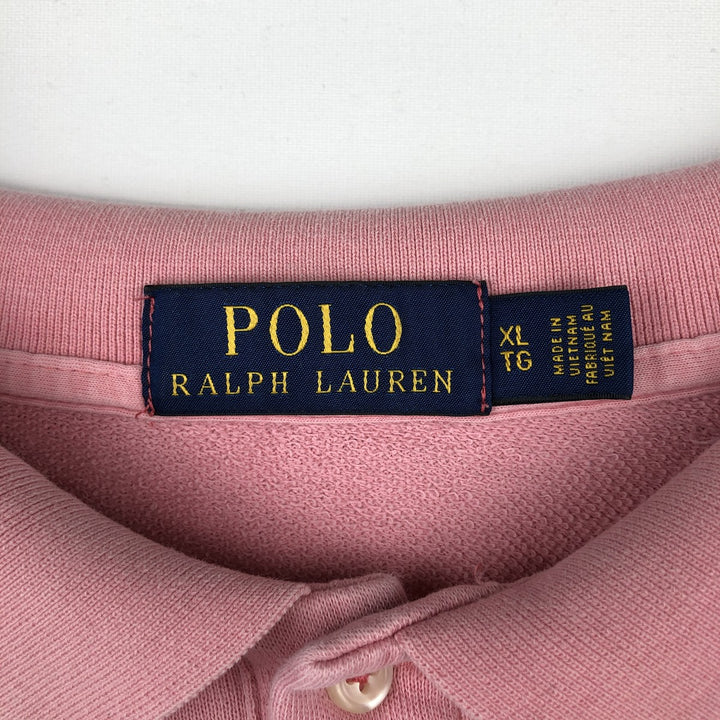 Ralph Lauren POLO RALPH LAUREN Long Sleeve Polo Shirt Men's XL cotton pink type Vintage Second Hand
