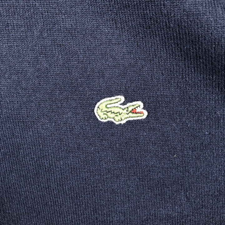 Lacoste long-sleeved polo shirt, men's size L (approx.) cotton navy blue type Vintage Second Hand