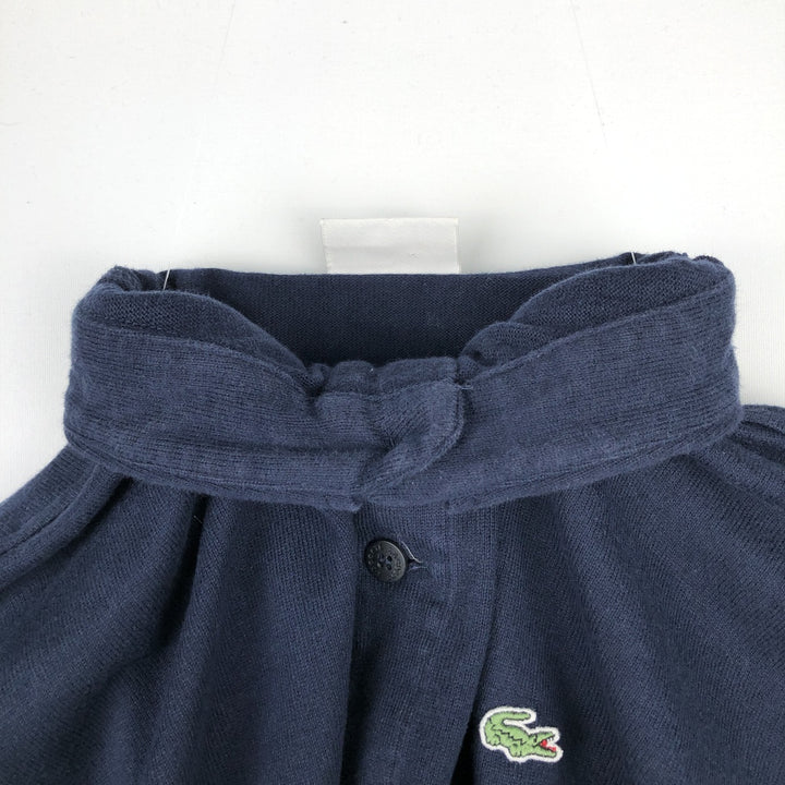 Lacoste long-sleeved polo shirt, men's size L (approx.) cotton navy blue type Vintage Second Hand