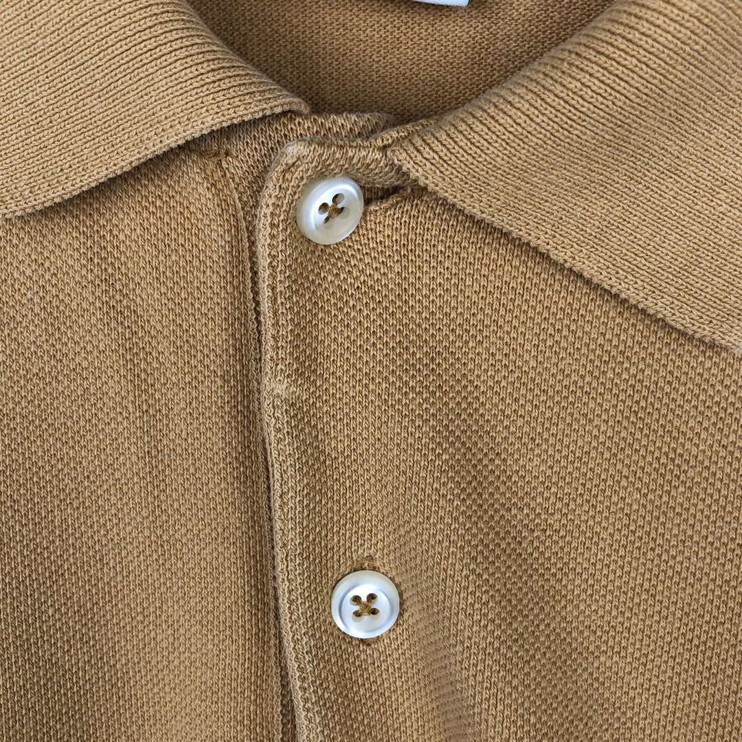 90'S GAP (Old GAP) Long-Sleeve Polo Shirt, Men's Size XL (Equivalent), Vintage cotton yellow type Vintage Second Hand